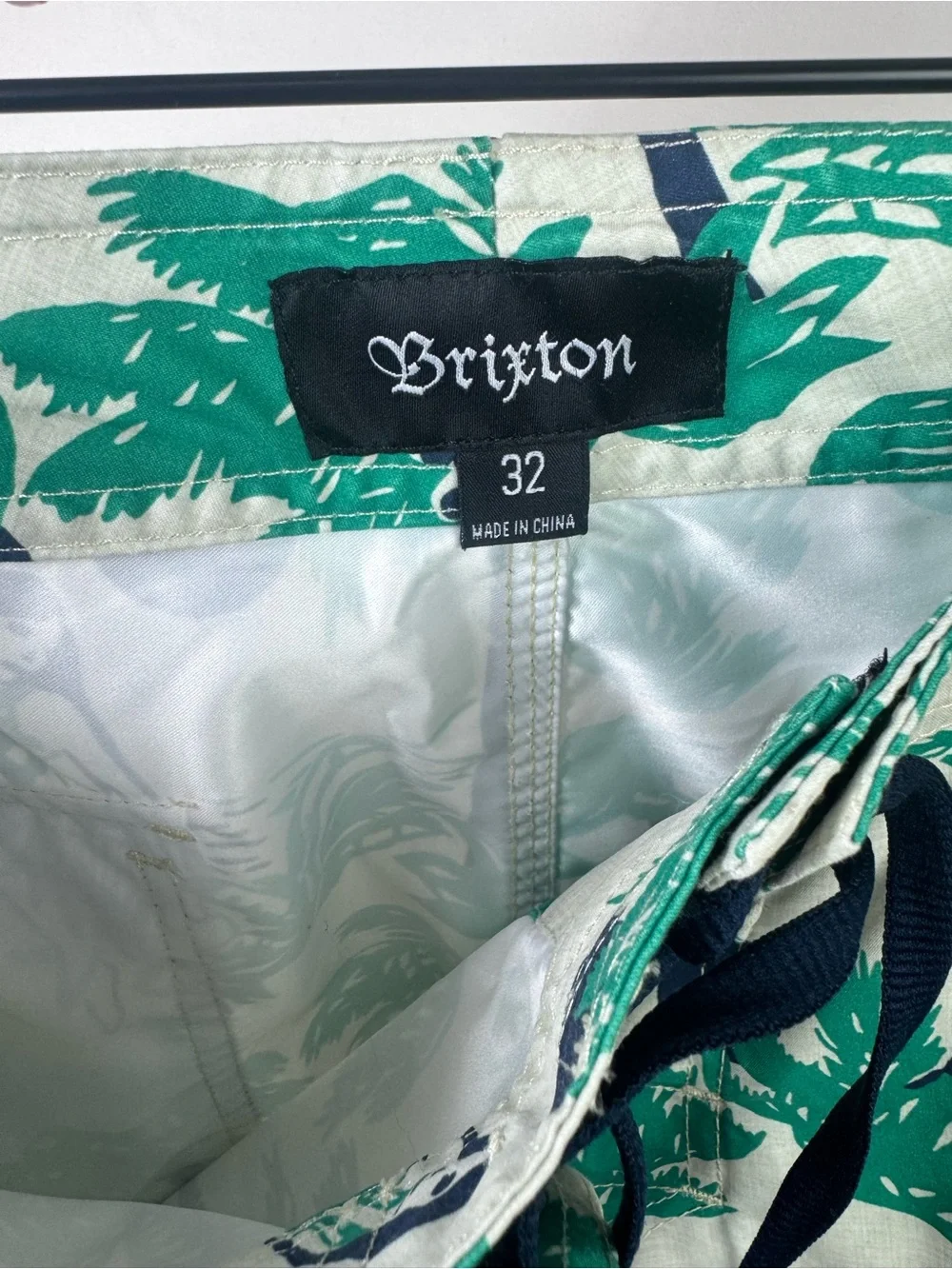 Brixton Teal Palm & Navy Hula Men’s Swim Shorts